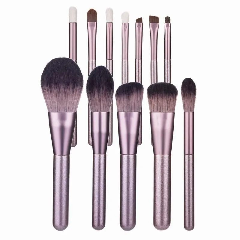 12 pieces of small grape makeup brush set for beginners, complete set of beauty tools, eye brush and powder brush