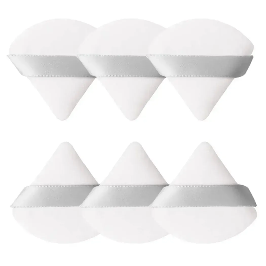 1/3/6Pcs Triangle Velvet Powder Puff Sponges for Flawless Makeup