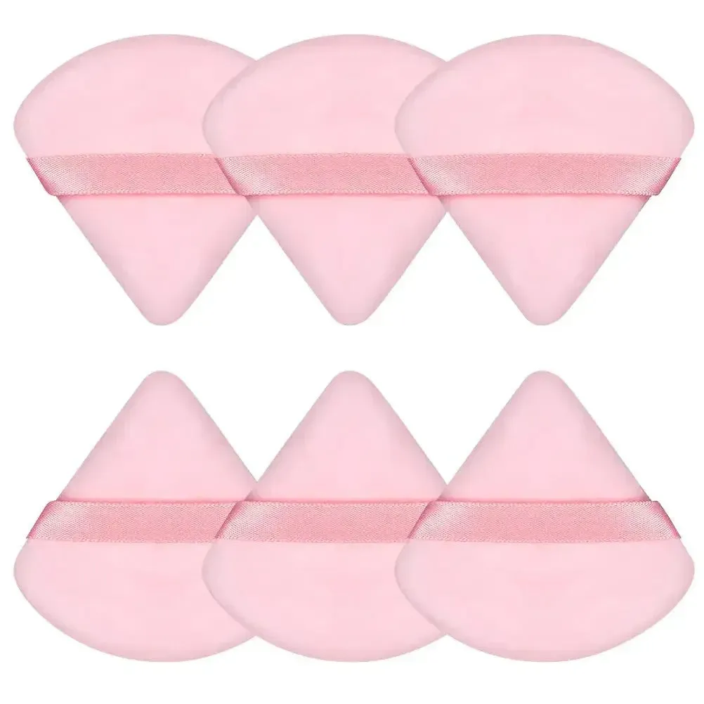 1/3/6Pcs Triangle Velvet Powder Puff Sponges for Flawless Makeup