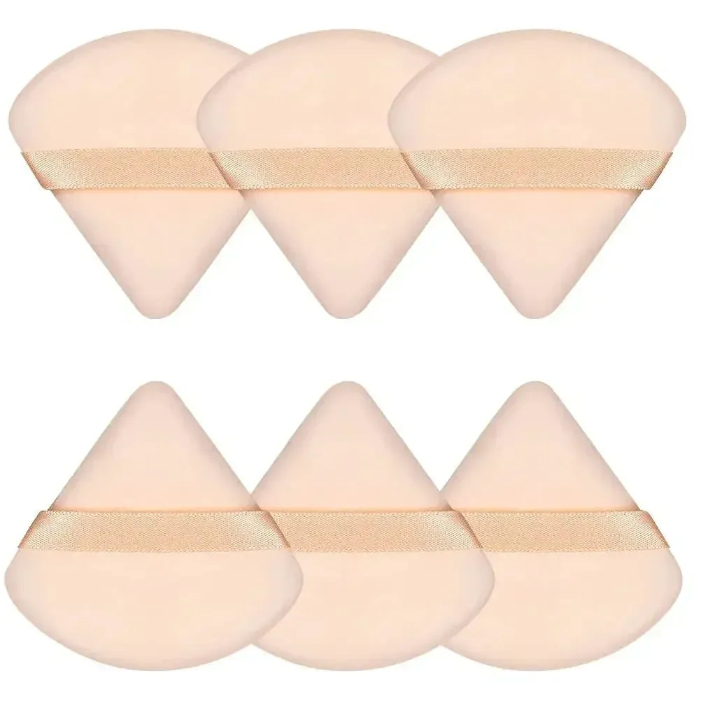 1/3/6Pcs Triangle Velvet Powder Puff Sponges for Flawless Makeup