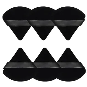 1/3/6Pcs Triangle Velvet Powder Puff Sponges for Flawless Makeup