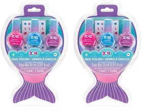 3C4G Mermaid Shimmer Nail Polish Trio, Mermaid Hologram Nail Polish Set includes Pink, Blue & Purple Polish, for Ages 8 and up by Make It Real (Pack of 2)