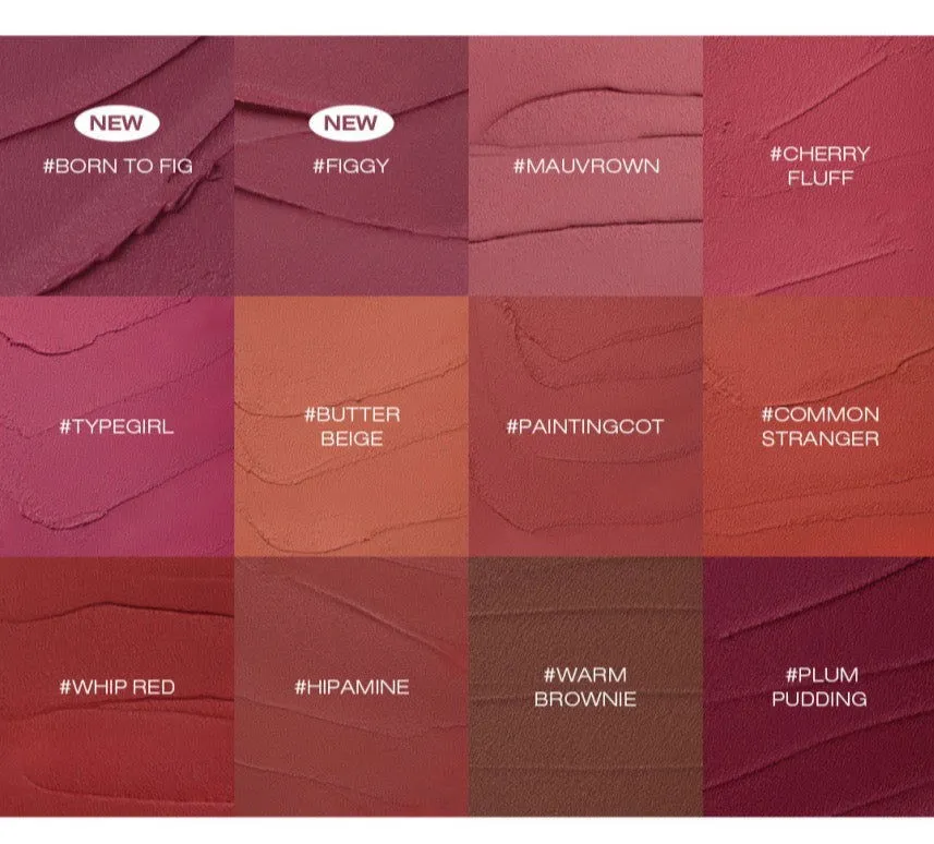 3CE Hazy Lip Clay 4g (12 Colors)