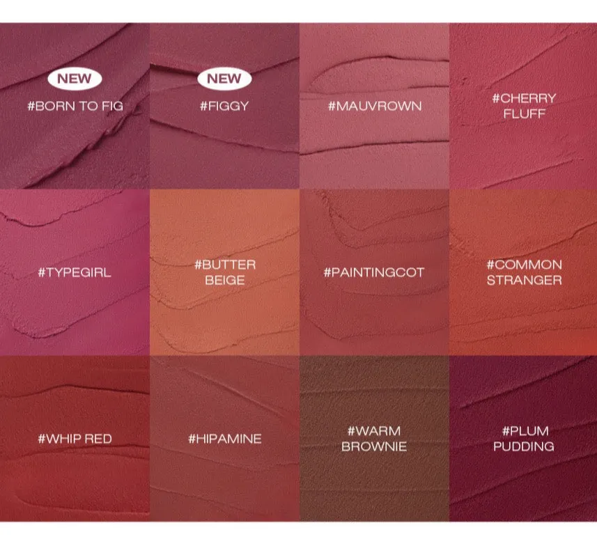 3CE Hazy Lip Clay 4g (12 Colors)
