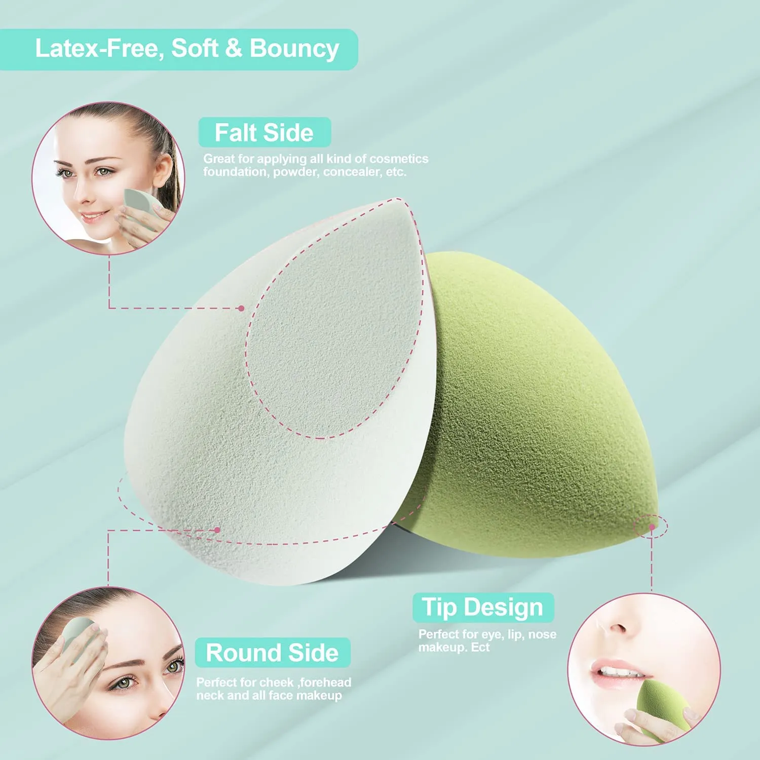 4 Sets  Makeup Sponge Eggs