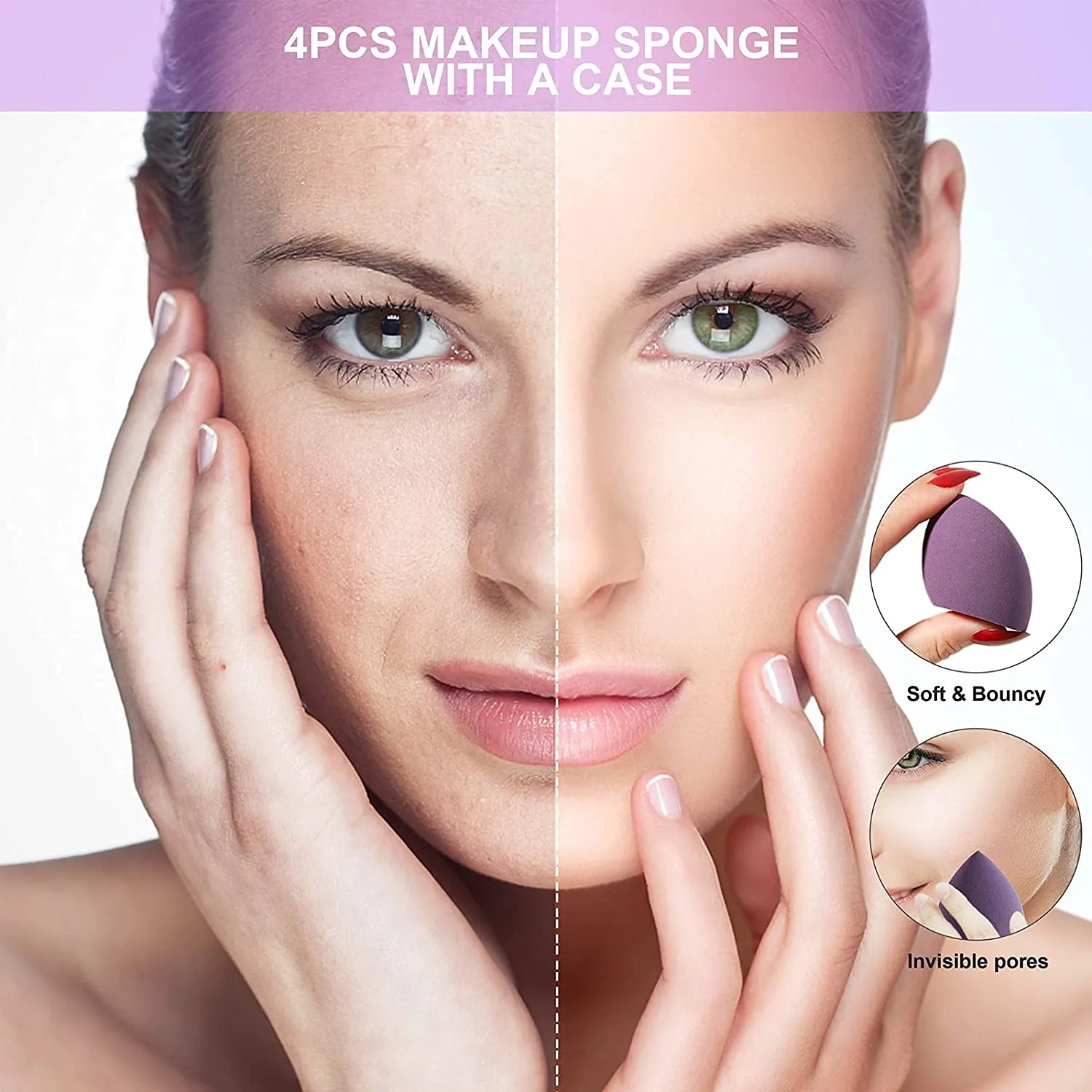 4 Sets  Makeup Sponge Eggs