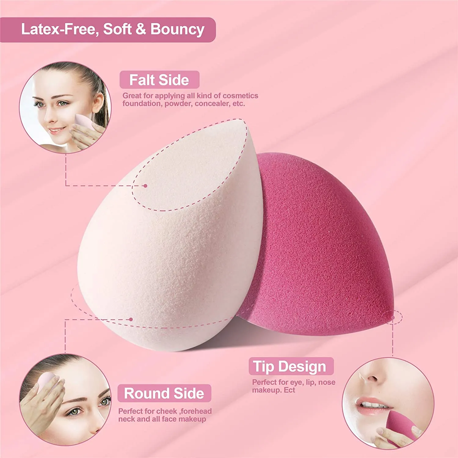 4 Sets  Makeup Sponge Eggs