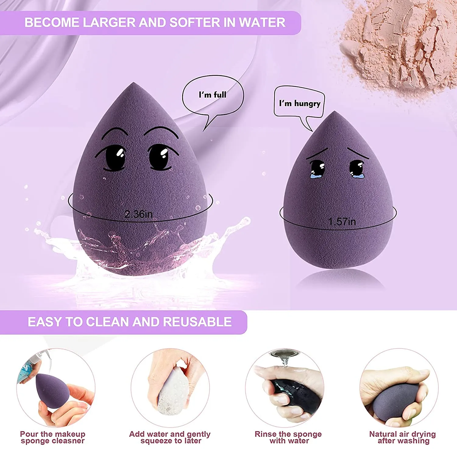 4 Sets  Makeup Sponge Eggs