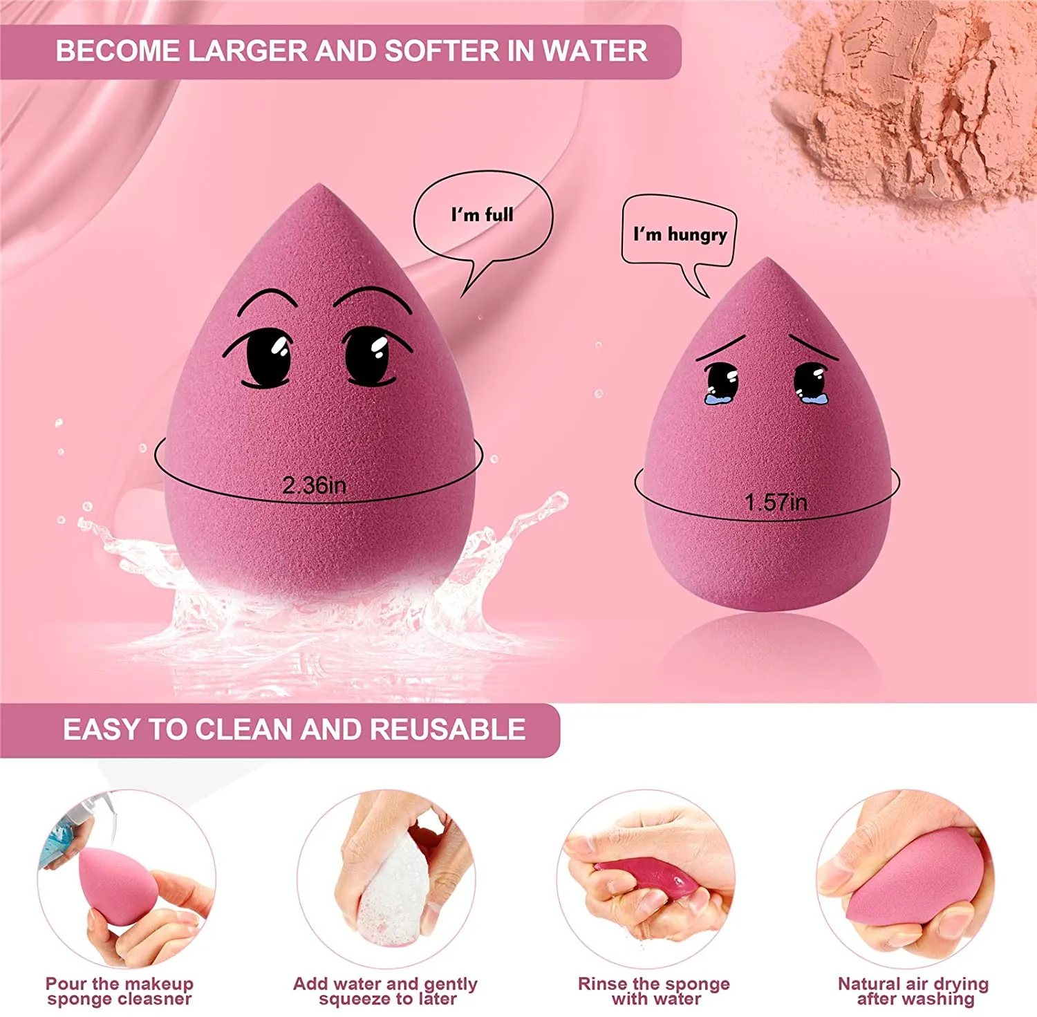 4 Sets  Makeup Sponge Eggs