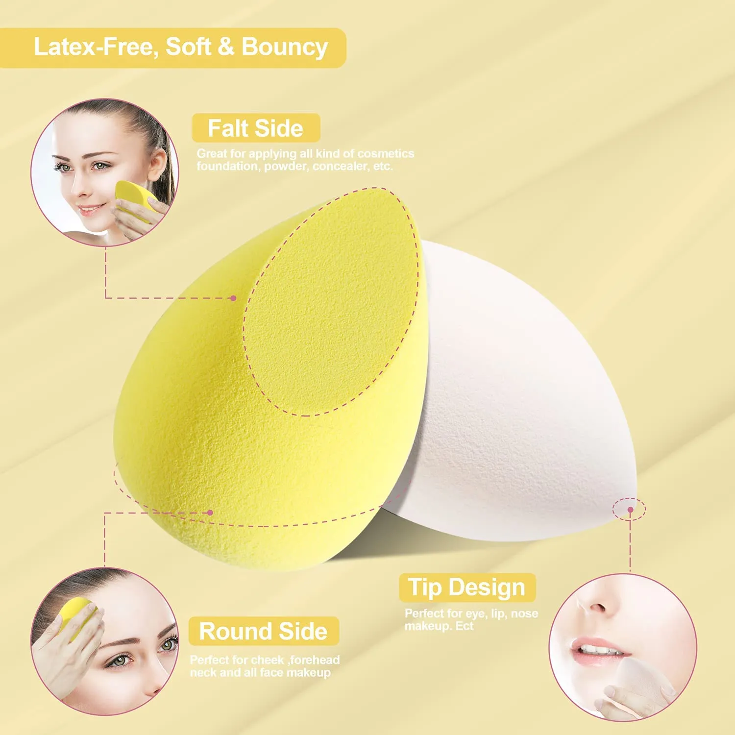4 Sets  Makeup Sponge Eggs