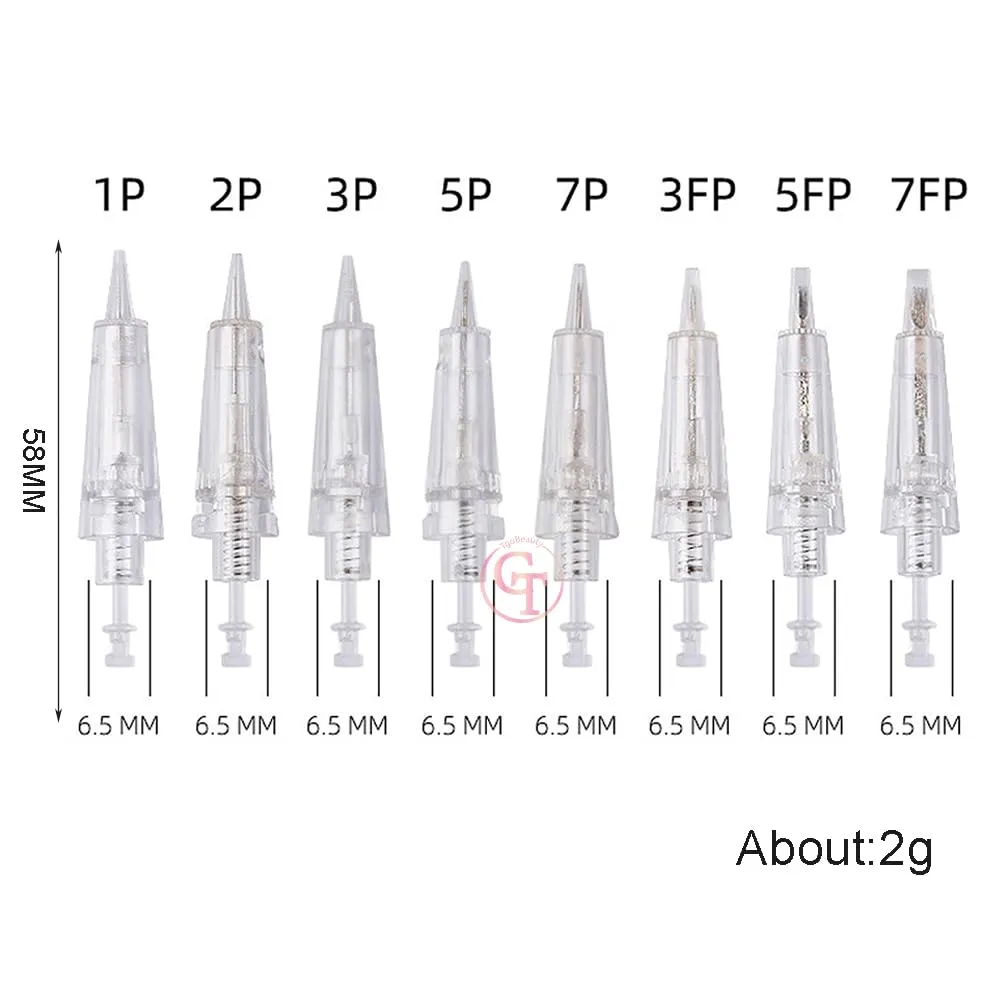 50pcs/Pack Permanent Makeup Needles Cartridge for Eyebrow Eyliner Tattoo Machine 1P 3P 5P 5F 7F for Ombre Powder Eyebrow Shading Microblading Makeup (50pcs 3P)