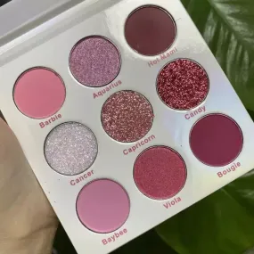 9 Color Eyeshadow Palette, Eye Makeup, Matte Eyeshadow, Shimmer Eyeshadow Palettes, Pink Eyeshadow, Colors, Eyeshadow Palette