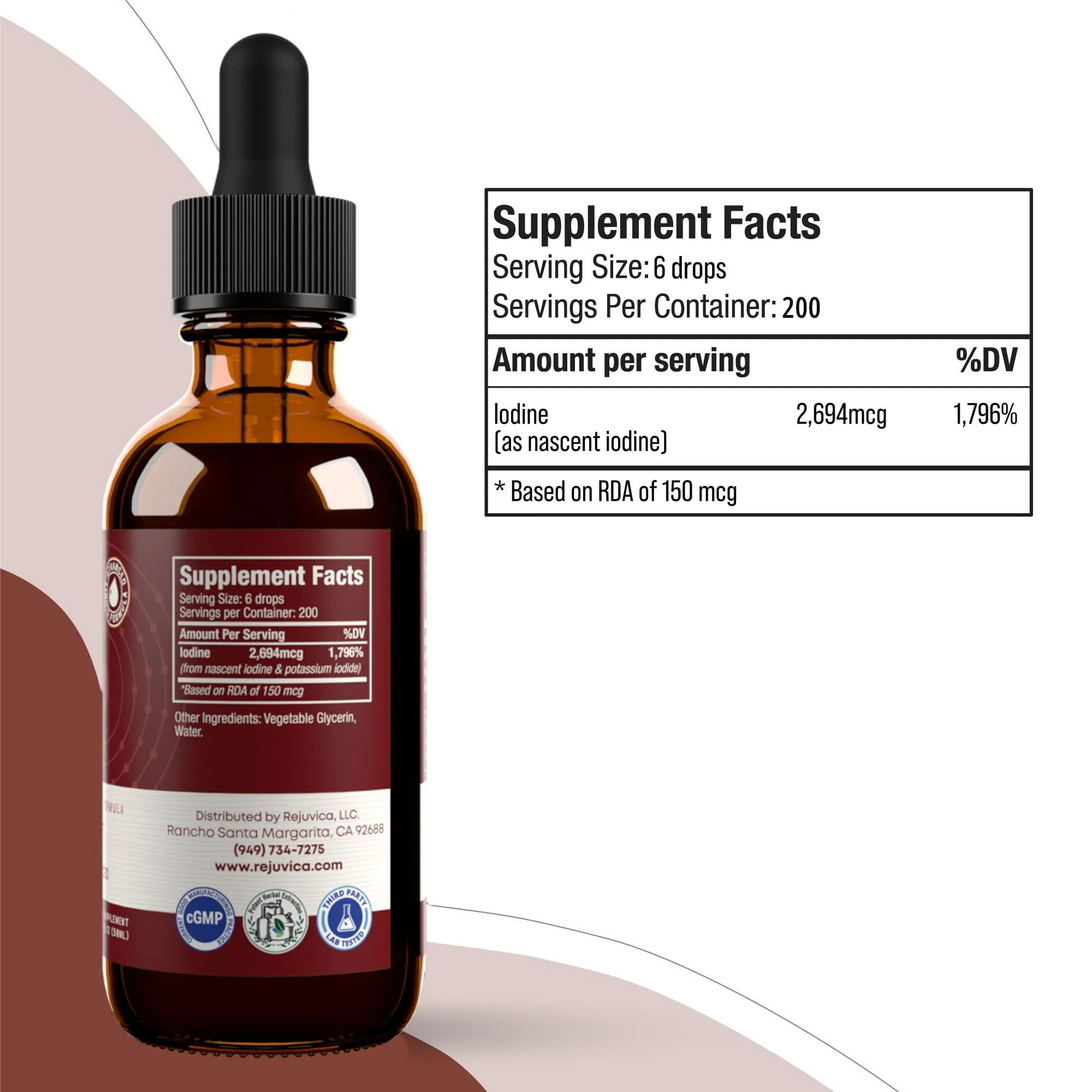 Active Iodine - Nascent Iodine Drops - Liquid Delivery for Better Absorption - Supports Healthy Energy, Vitality, & Iodine Levels