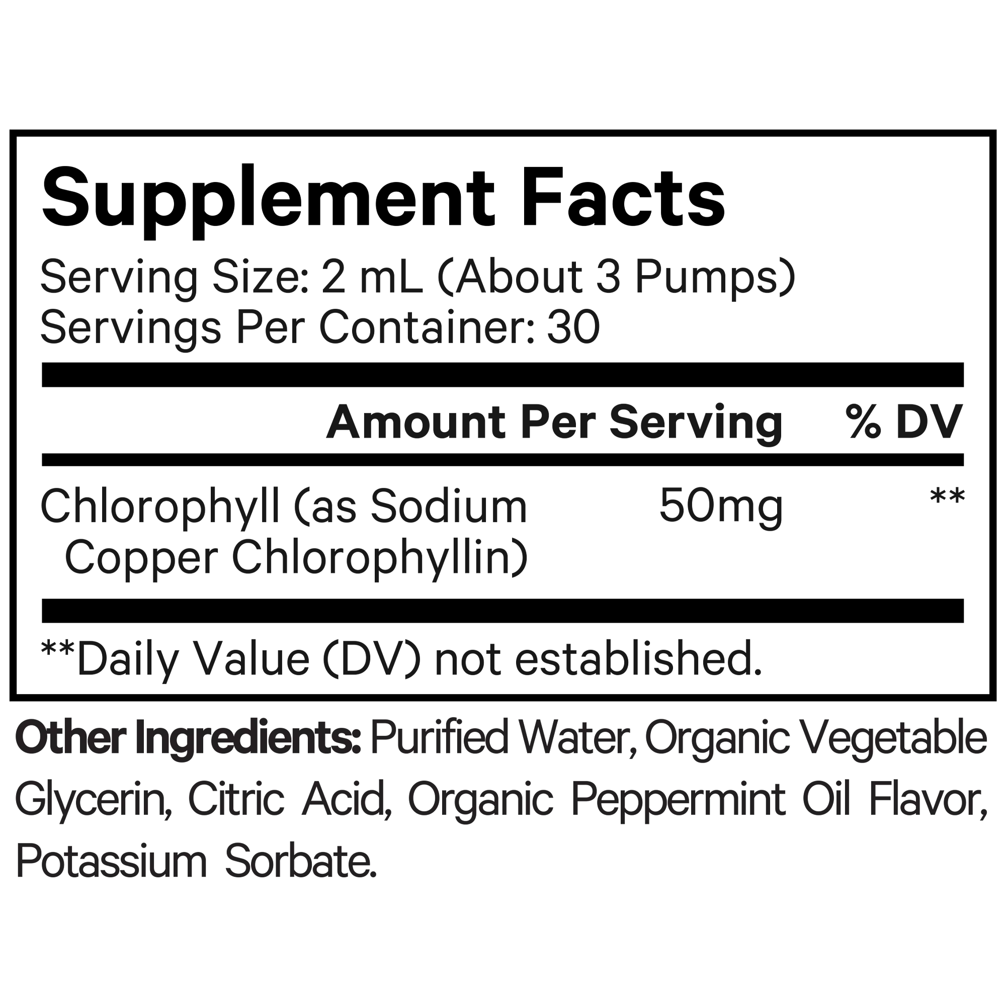 Chlorophyll Liquid Drops