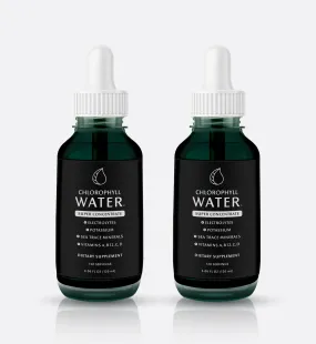 Chlorophyll Water 2 Pack: Chlorophyll Water Drops: SUPER CONCENTRATE Liquid Chlorophyll (240 Servings) with Electrolytes and Vitamins