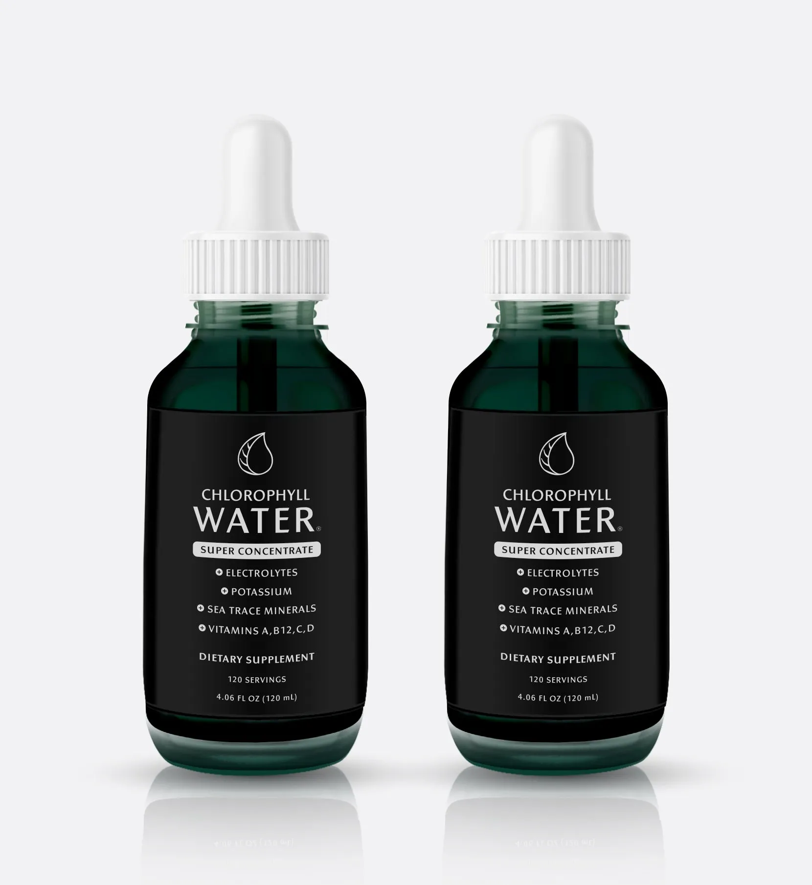 Chlorophyll Water 2 Pack: Chlorophyll Water Drops: SUPER CONCENTRATE Liquid Chlorophyll (240 Servings) with Electrolytes and Vitamins
