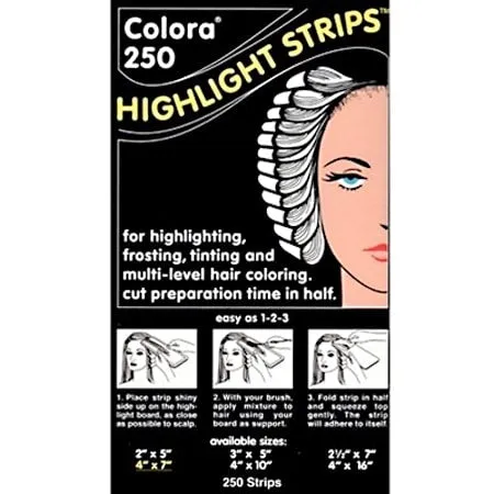 Colora Highlight Strips, Medium 4 x 7", 250 Strips