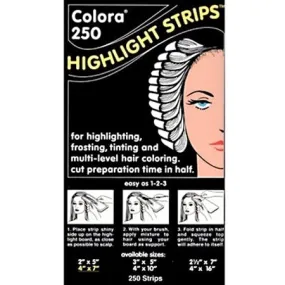 Colora Highlight Strips, Medium 4 x 7", 250 Strips