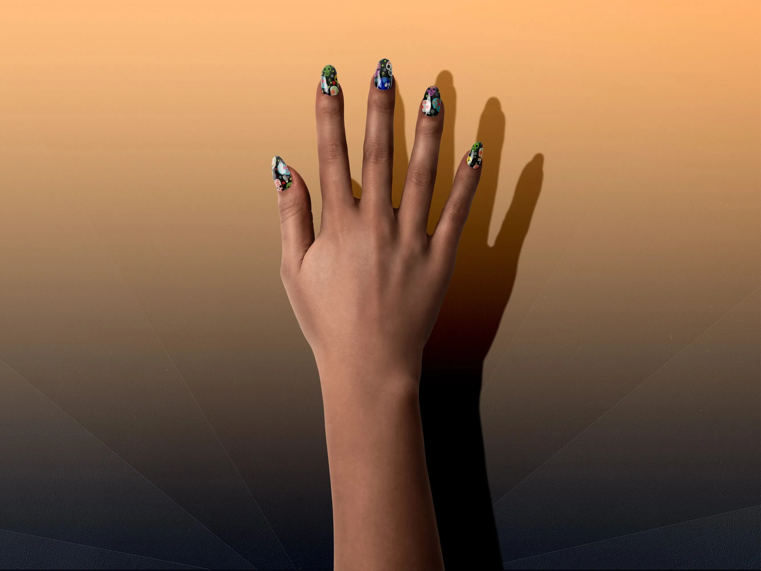 Colorful Skulls - Nail Wrap Set