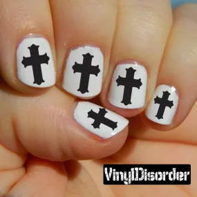 Cross NS040 Fingernail Art Sticker - Vinyl Finger Nail Decals