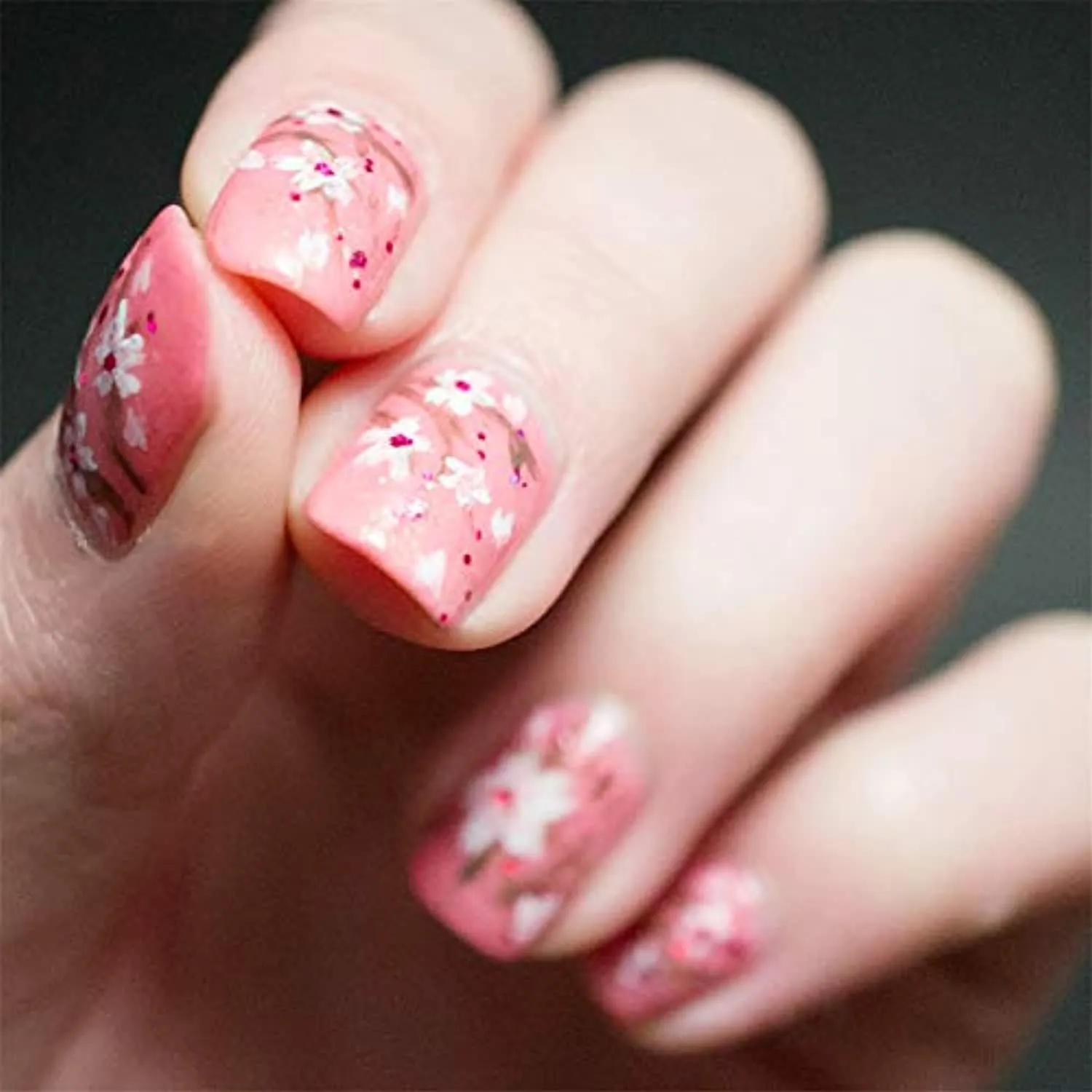 Dornail 8 Sheets Flowers Nail Stickers Spring Sakura Nail Art Decals Summer Nails Design for Nail Foils Decorations Supplies