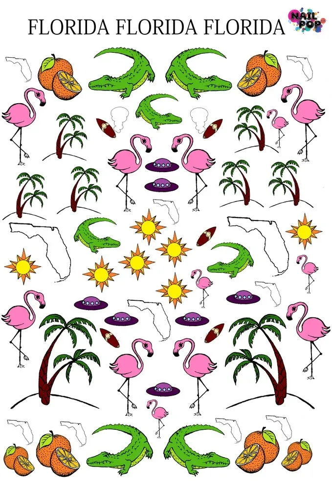 Florida Water Slide Decals