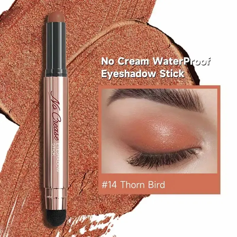 FOCALLURE Pearlescent Eyeshadow Pencil Stick Waterproof Lasting No Crease Highlighter Glitter Eye Shadow Liner Makeup Cosmetics