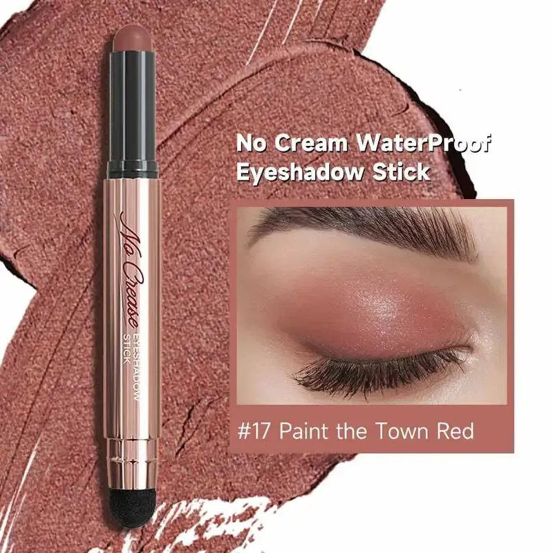 FOCALLURE Pearlescent Eyeshadow Pencil Stick Waterproof Lasting No Crease Highlighter Glitter Eye Shadow Liner Makeup Cosmetics