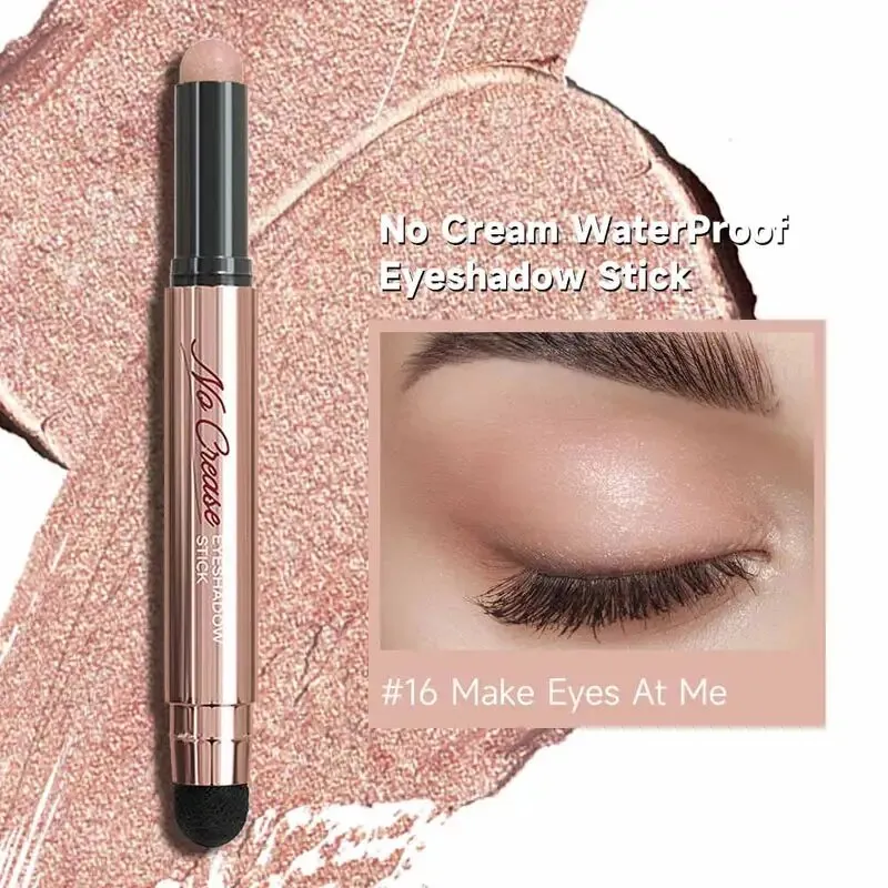 FOCALLURE Pearlescent Eyeshadow Pencil Stick Waterproof Lasting No Crease Highlighter Glitter Eye Shadow Liner Makeup Cosmetics