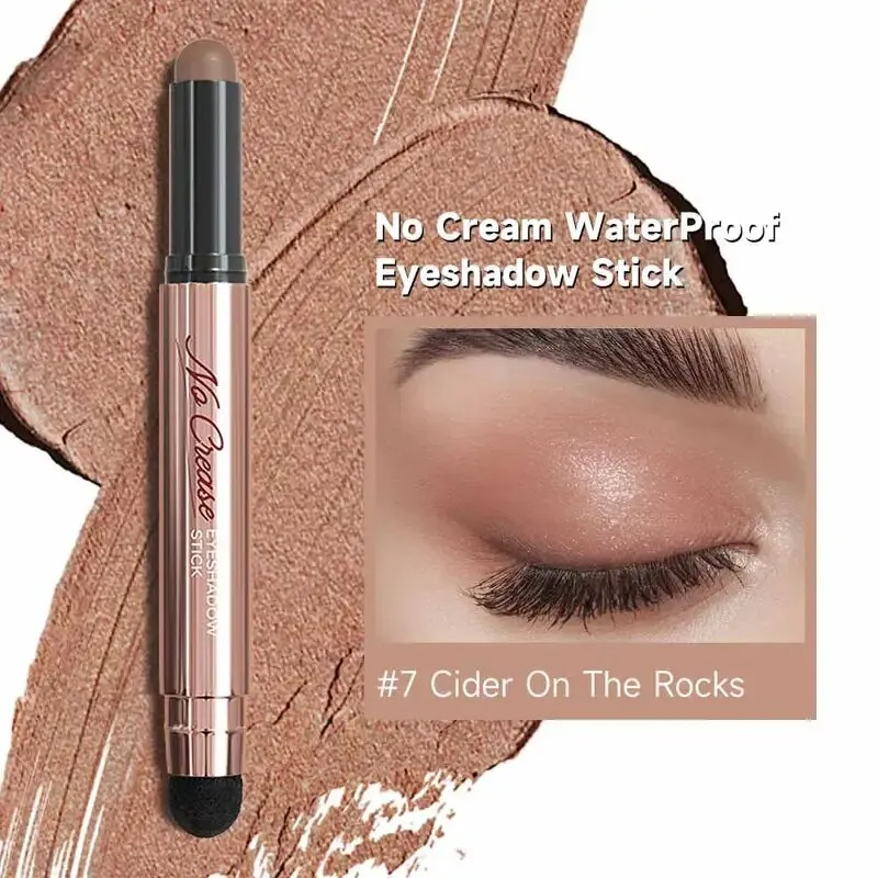 FOCALLURE Pearlescent Eyeshadow Pencil Stick Waterproof Lasting No Crease Highlighter Glitter Eye Shadow Liner Makeup Cosmetics