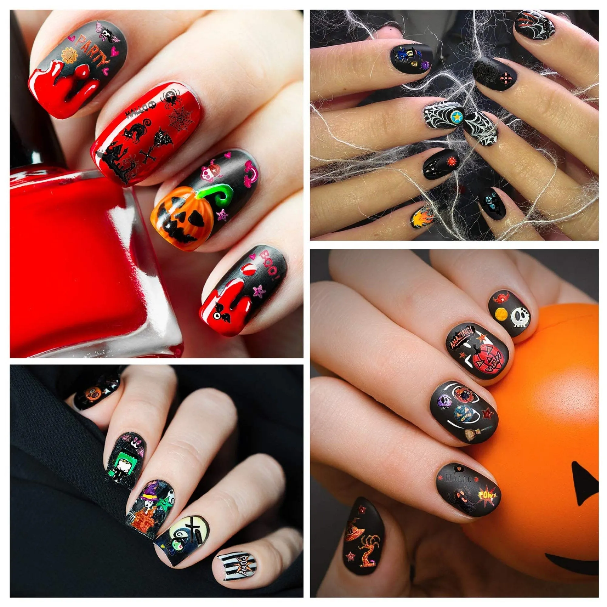 Halloween Nail Art Stickers Gothic Design Day of the Dead Dia De Los Muertos Sugar Skull