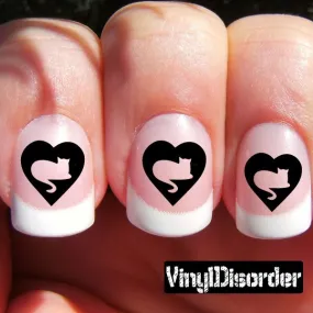 Hearts MC011 Fingernail Art Sticker - Vinyl Finger Nail Decals