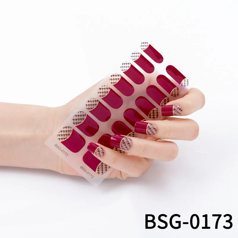 Hot Gel UV Semi-Cured Nail Stickers