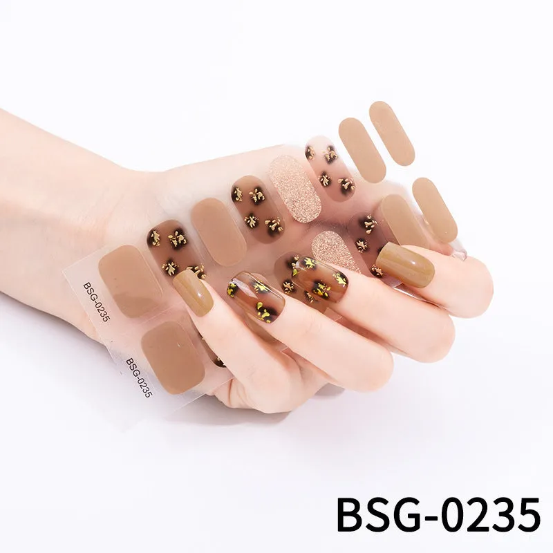 Hot Gel UV Semi-Cured Nail Stickers