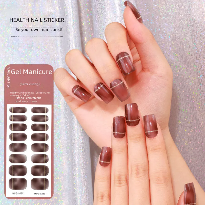 Hot Gel UV Semi-Cured Nail Stickers