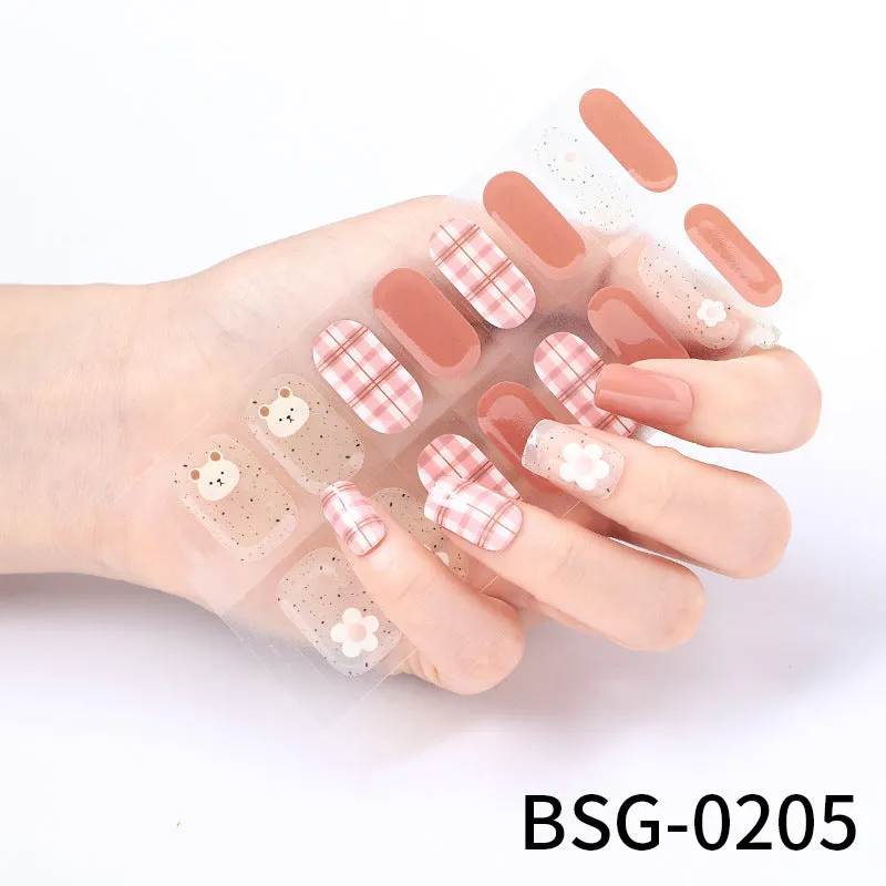Hot Gel UV Semi-Cured Nail Stickers