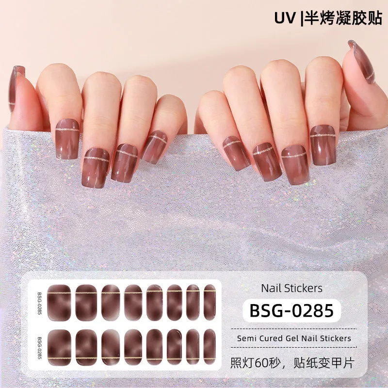 Hot Gel UV Semi-Cured Nail Stickers