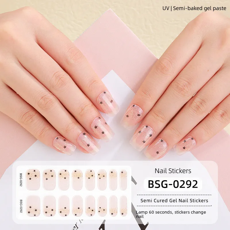 Hot Gel UV Semi-Cured Nail Stickers