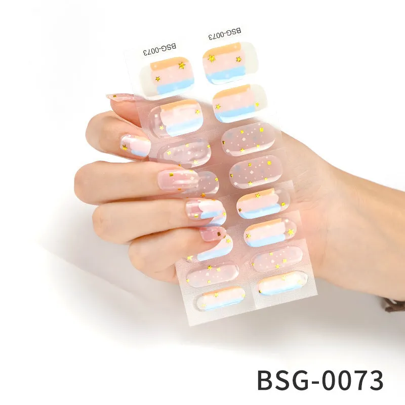 Hot Gel UV Semi-Cured Nail Stickers