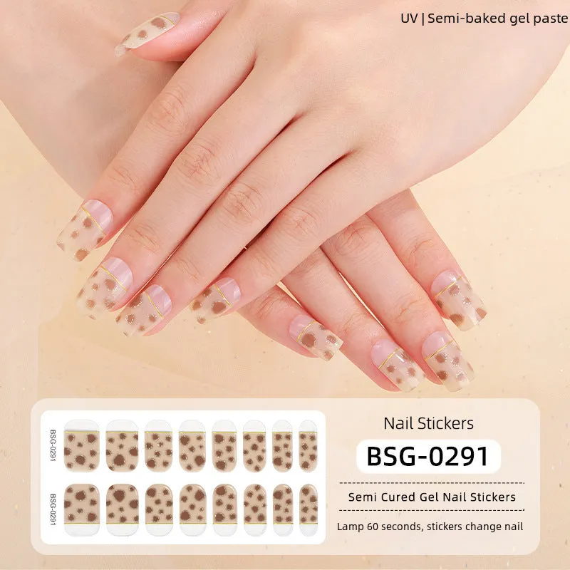 Hot Gel UV Semi-Cured Nail Stickers