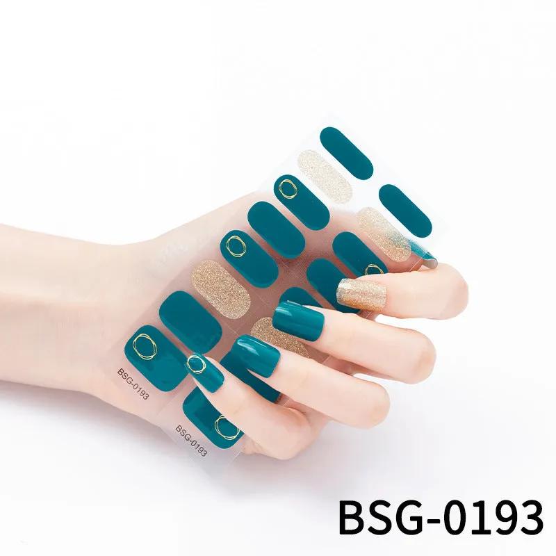 Hot Gel UV Semi-Cured Nail Stickers