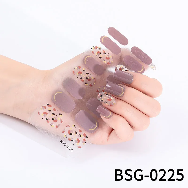 Hot Gel UV Semi-Cured Nail Stickers