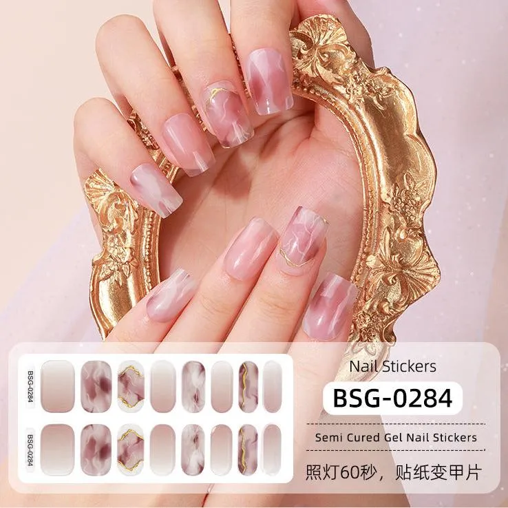 Hot Gel UV Semi-Cured Nail Stickers