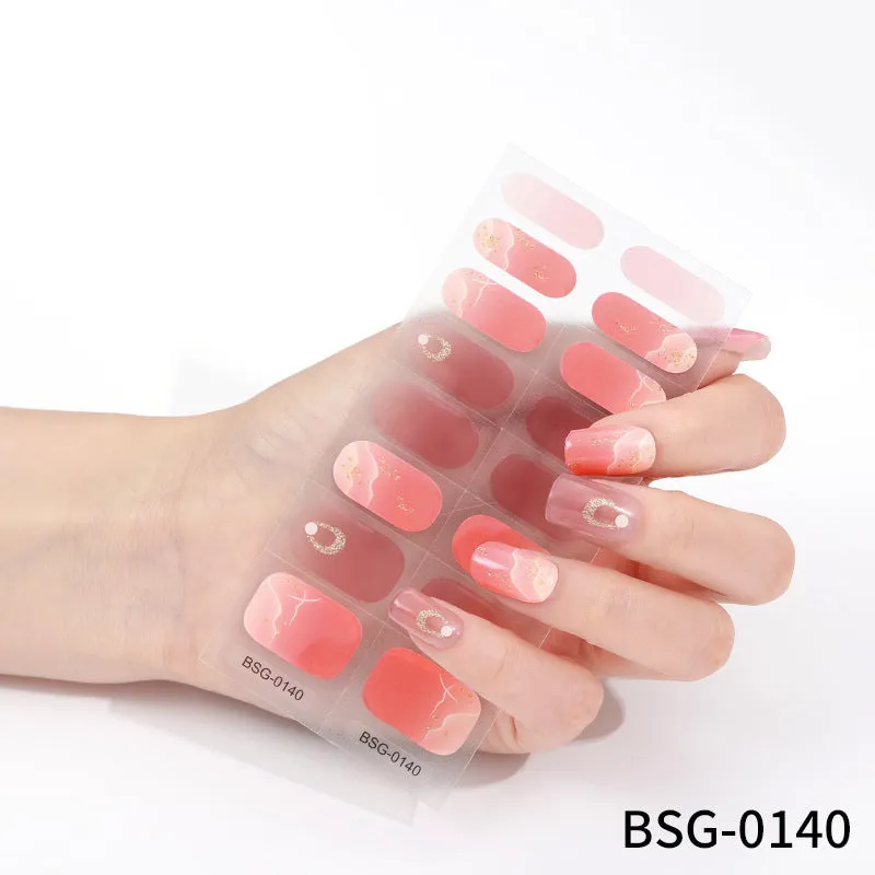 Hot Gel UV Semi-Cured Nail Stickers