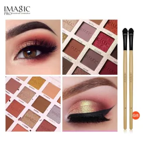 IMAGIC Fashion Eyeshadow Palette 16 Color Matte Eye Shadow Palette Lasting Makeup Nude Makeup Set Cosmetics Send Brush