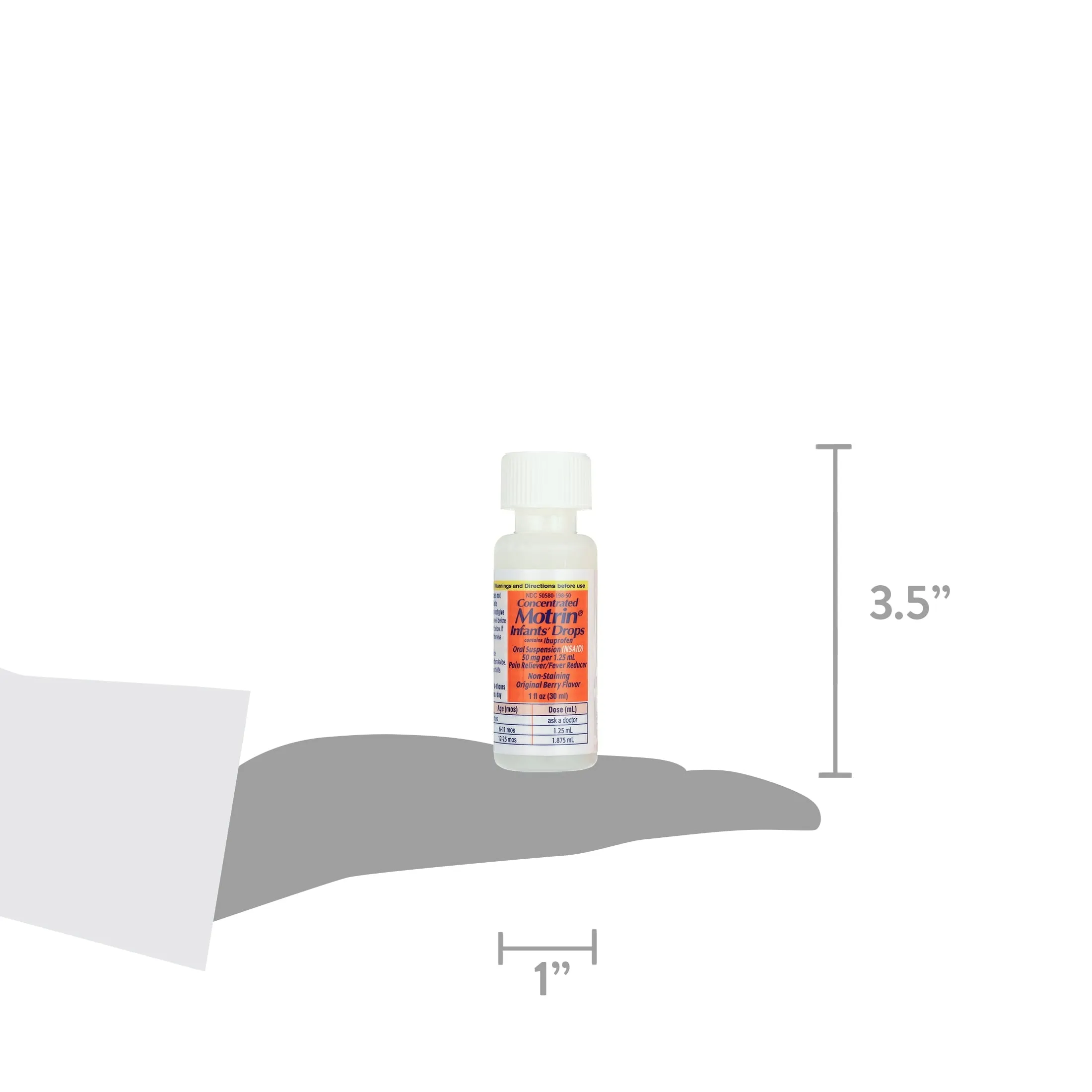 Infants' Motrin Liquid Medicine Drops with Ibuprofen, Berry, 1 fl. oz