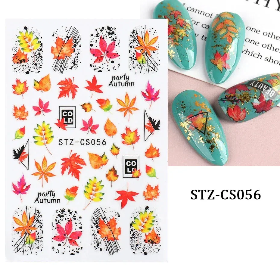 Joskaa 3D Halloween Ghost Skull Nail Art Stickers Cute Pumpkin Spider Web Design Adhesive Cartoon Nail Decals Sliders Decor Manicure
