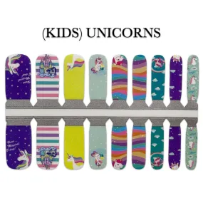 Kids Nail Wrap - Unicorns