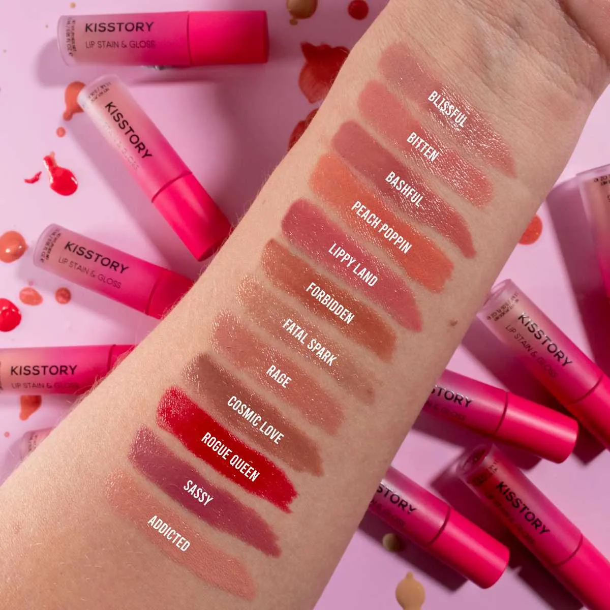 Kisstory 12 Mini Lip Stains & Gloss