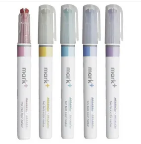 Kokuyo Mark  Dual Tone Highlighter - 5 Color Set